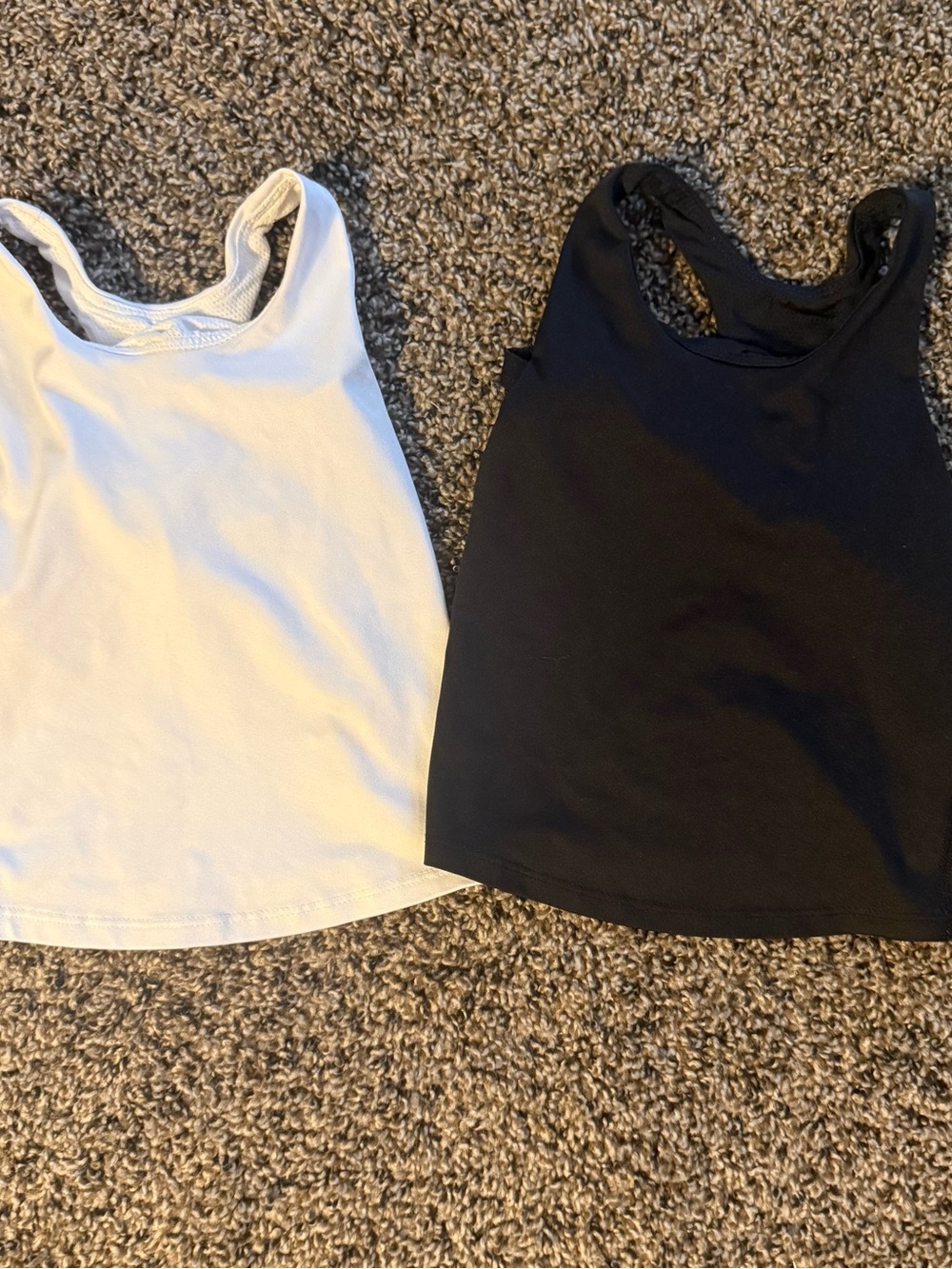 Girls Racerback Tank Tops in Black and White (Set of 2)